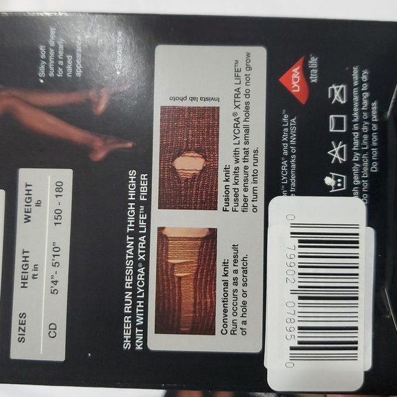 Peds 2pack  silky‎ soft summer 10 sheer leg thigh highs stocking CD Nude nrw - Picture 5 of 6